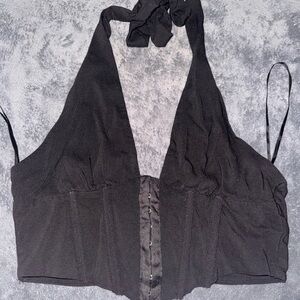 Princess Polly Black Halter Top